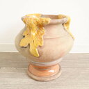 送料無料 かわいいデザインが人気 陶器フラワーベースM 花瓶 ガーデニング 花器 花びん おしゃれ アンティーク ギフト 引っ越し祝い 贈り物(3)