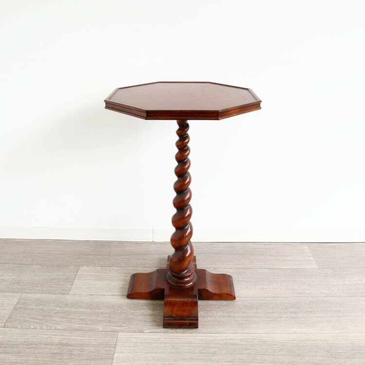 送料無料 高級サイドテーブル ナイトテーブル おしゃれ 木製 アンティーク レトロ 花台 作業台 ベッド..