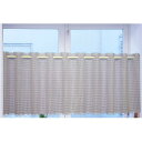 UVカット カフェカーテン クリーンチェック 150x45cm パープル 小窓 日焼け防止 間仕切り 北欧 おしゃれ 目隠し シンプル モダン 和室 洋室 寝室...