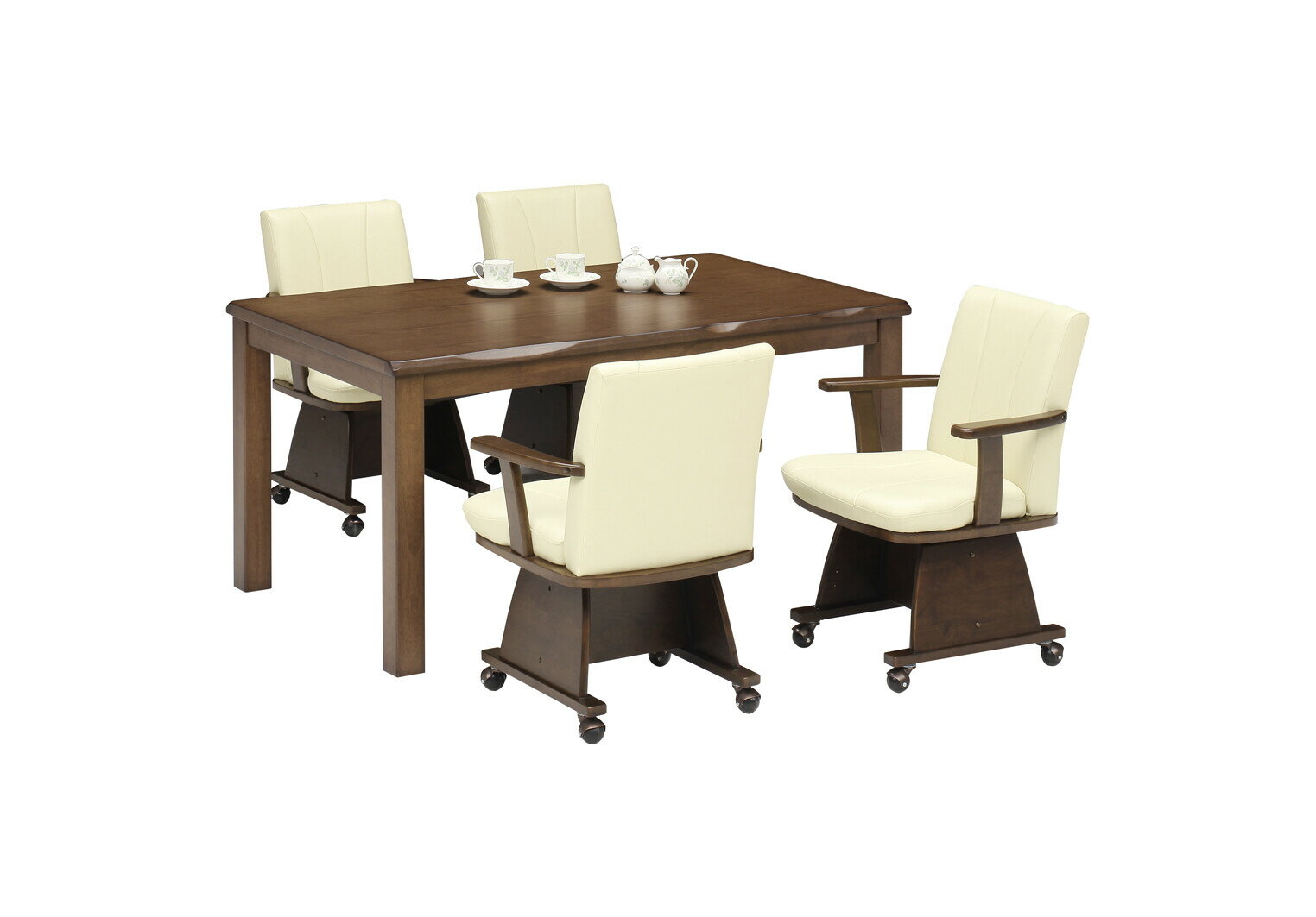 ハイタイプ こたつテーブル ダイニングこたつ こたつ単品 高脚用 長方形 135×85 木目 4人掛け用 4人用 ダイニングテーブル シンプル 炬燵 コタツ むさしII ライトブラウン ダークブラウン