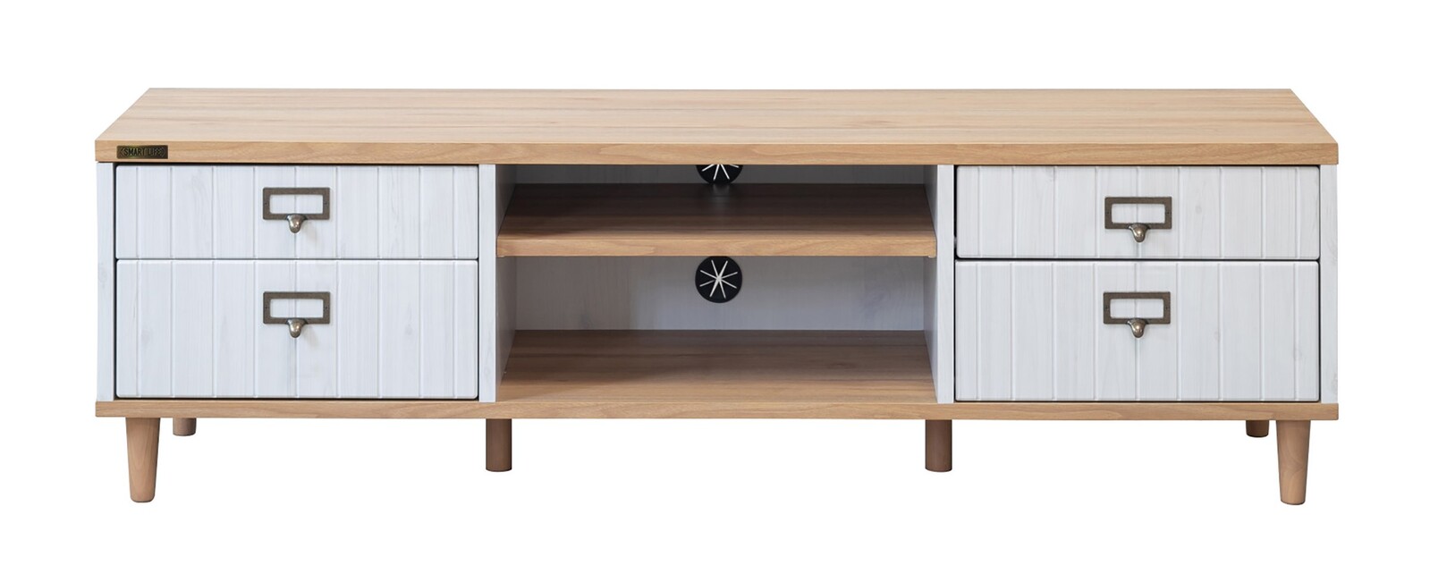 素朴で可愛いフレンチカントリー調シリーズ 幅135ローボード　コロネ 木製 おしゃれ かわいい アンティ..