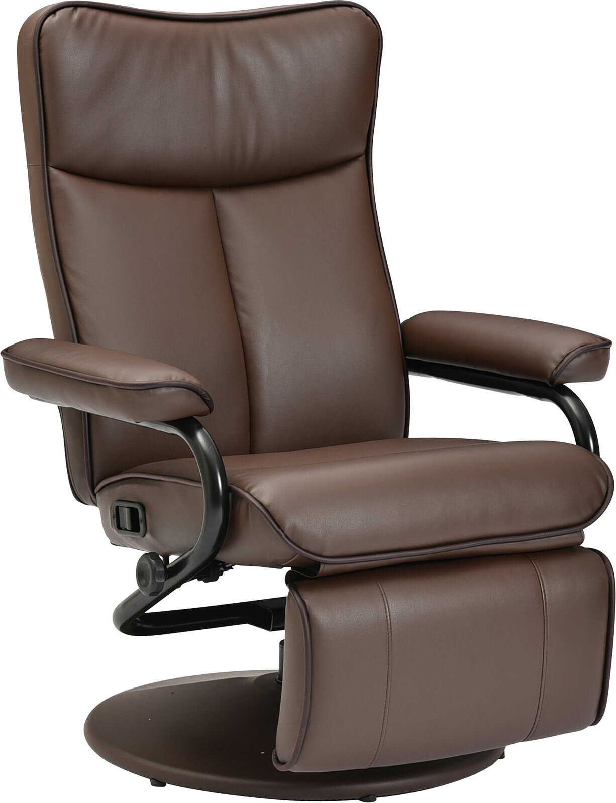 無段階リクライニング パーソナルチェア レザー 360度回転 1人掛けソファー 一人掛け オットマン一体型 高級感 リラックスチェア 一人用 パソコンチェア イス チェア 椅子 肘掛け付き おしゃれ…
