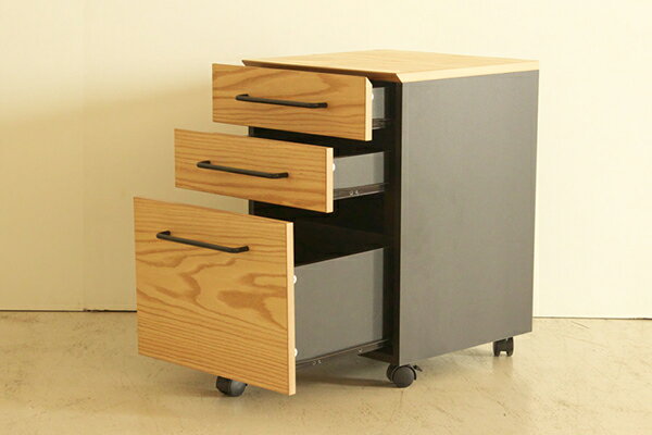 ワゴン コンパクト サイドワゴン 幅40cm デスクサイド スリム キャスター付き キャビネット ファイルワゴン オフィス インダストリアル 西海岸 ブルックリン 男前インテリア おしゃれ