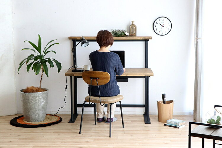 With friends120 desk デスク パソコンデスク 木製 ワークデスク 作業台 学習デスク 机 在宅 リモートワーク おしゃれ [2]