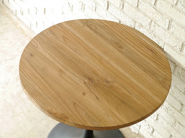 カフェテーブル ティーテーブル 高さ74cm 丸 円型 エルム 無垢材 テーブル ダイニングテーブル サイドテーブル 作業台 ソファーテーブル ベッドサイドテーブル 花台 飾り棚 北欧 モダン おしゃれ