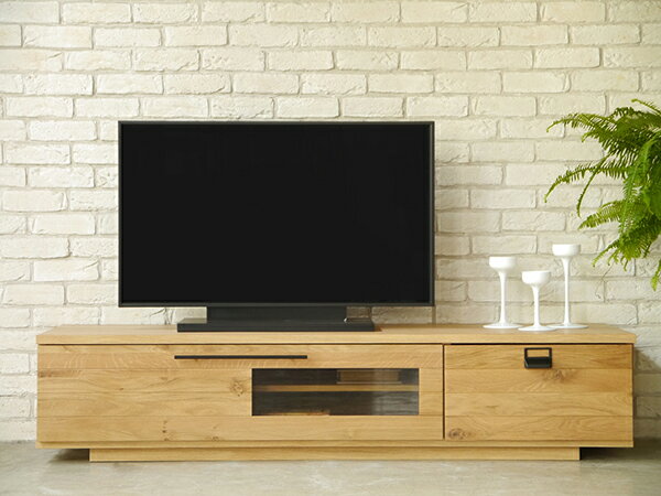 Rakuten - 幅165cm TVボード ローボード ナチュラル オーク 無垢 引き出し 収納 高級感 木製 国産 完成品 テレビ台 テレビボード リビングボード ルーデ リビング AVボード AVラック AV収納 インダストリアル ブルックリン 西海岸 男前インテリア モダン おしゃれ