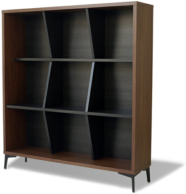 日本製 国産 シェルフ 3×3 幅120cm 本棚 収納棚 木製 ラック ディスプレイラック オープンラック 飾り棚 リビング収納 キッチン KJ 120 大容量 収納 おしゃれ アンティーク レトロ モダン インダストリアル 西海岸 完成品 高級感 アーバン