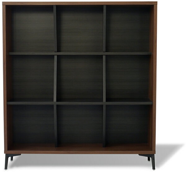 日本製 国産 シェルフ 3×3 幅120cm 本棚 収納棚 木製 ラック ディスプレイラック オープンラック 飾り棚 リビング収納 キッチン KJ 120 大容量 収納 おしゃれ アンティーク レトロ モダン インダストリアル 西海岸 完成品 高級感 アーバン [2]