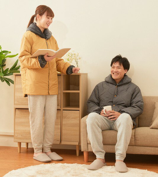 速暖半天 すぐぽか テイジン リバーシブル ロング丈 丸洗いOK