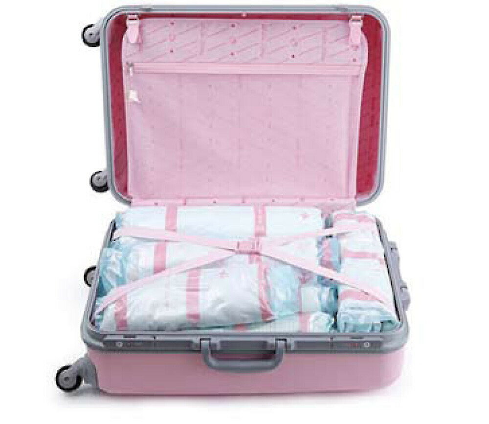 荷物をコンパクトに！ 簡単衣類圧縮袋 手巻き 旅行用 衣類収納袋 衣類収納 圧縮パック 掃除機不要