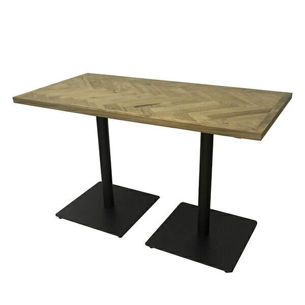 古材 カフェテーブル ヘリンボーン 幅120cm ブルックリン テーブル コーヒーテーブル ダイニングテーブル 木製 机 作業台 アンティーク インダストリアル 西海岸 男前インテリア おしゃれ