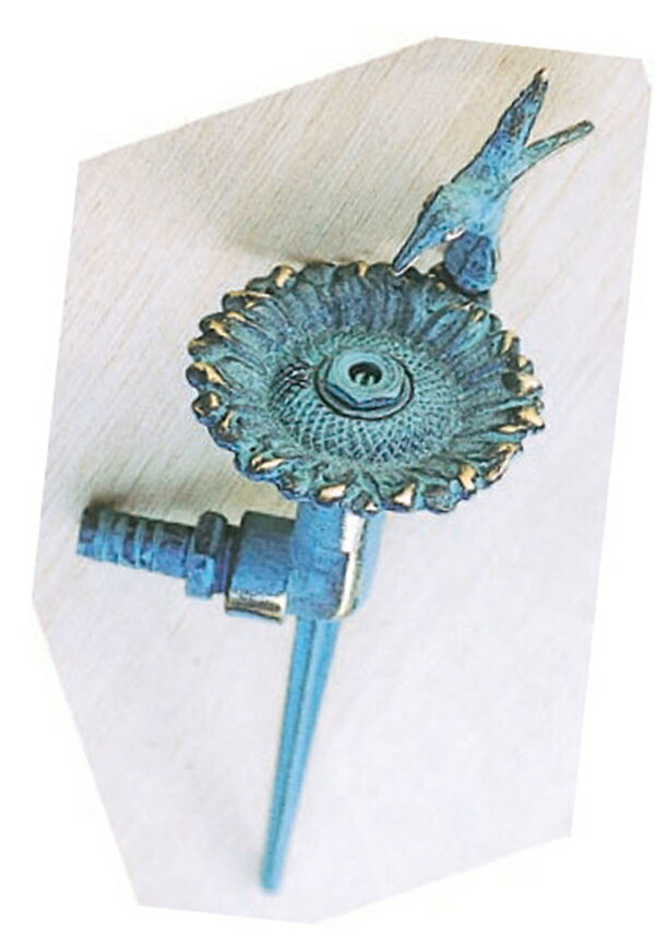 フラワー散水栓 ヒマワリ ハチドリ 青銅 おしゃれ アンティーク ガーデン インテリア 雑貨