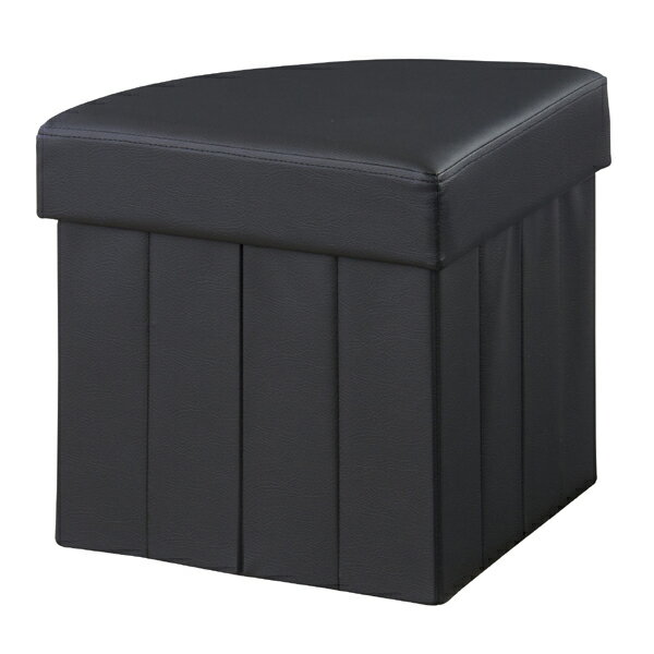 ボックススツール コーナー 収納ボックス 合皮 レザー フタ付き コンテナスツール 収納スツール オットマン 台所 リビング おもちゃ箱 ベンチ 子供 コンパクト おしゃれ かわいい レトロ モダン 北欧 ブルックリン 西海岸 男前 インテリア 高級感 ブラック