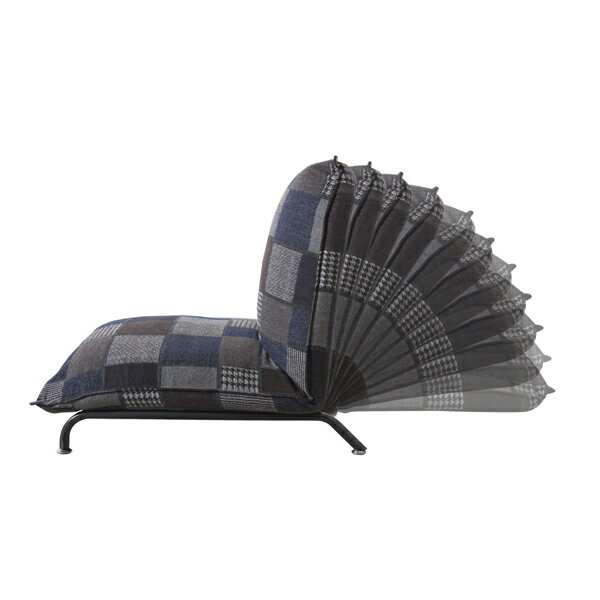 フロアソファ ローソファ リクライニングソファー スチール脚 コンパクト ソファ 1人掛け 一人掛け 1人用 イス 椅子 チェアー 北欧 モダン レトロ カフェ風 西海岸 ブルックリン おしゃれ かわいい リビング 一人暮らし オレンジ [3]