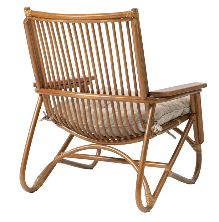 パーソナルチェア 1人掛け おしゃれ 一人掛け 1人掛けソファ リゾート 高級感 リラックス ラタン 天然木 レトロ クラシック [2]