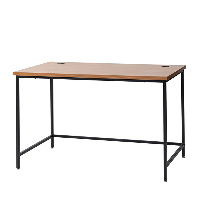 デスク パソコンデスク 平机 フリーテーブル おしゃれ コンセント通し穴 幅120cm シンプル スタイリッシュ 作業台 ワークデスク 在宅勤務 リモートワーク