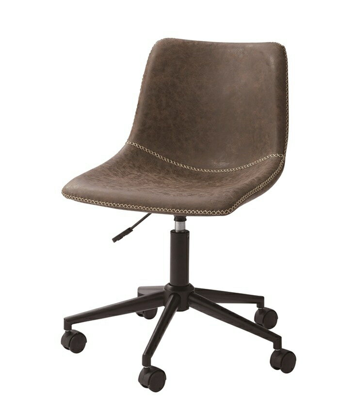 デスクチェア ブラウン ワークチェア ソフトレザー パソコンチェア 椅子 イス 学習椅子 回転式 昇降機..