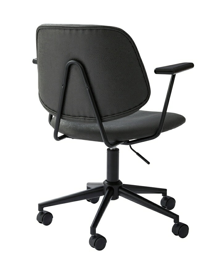 デスクチェア ブラック おしゃれ ワークチェア 肘付き パソコンチェア 椅子 イス 学習椅子 回転式 昇降機能 キャスター付き 在宅勤務 リモートワーク 高級感 オフィスチェア [2]