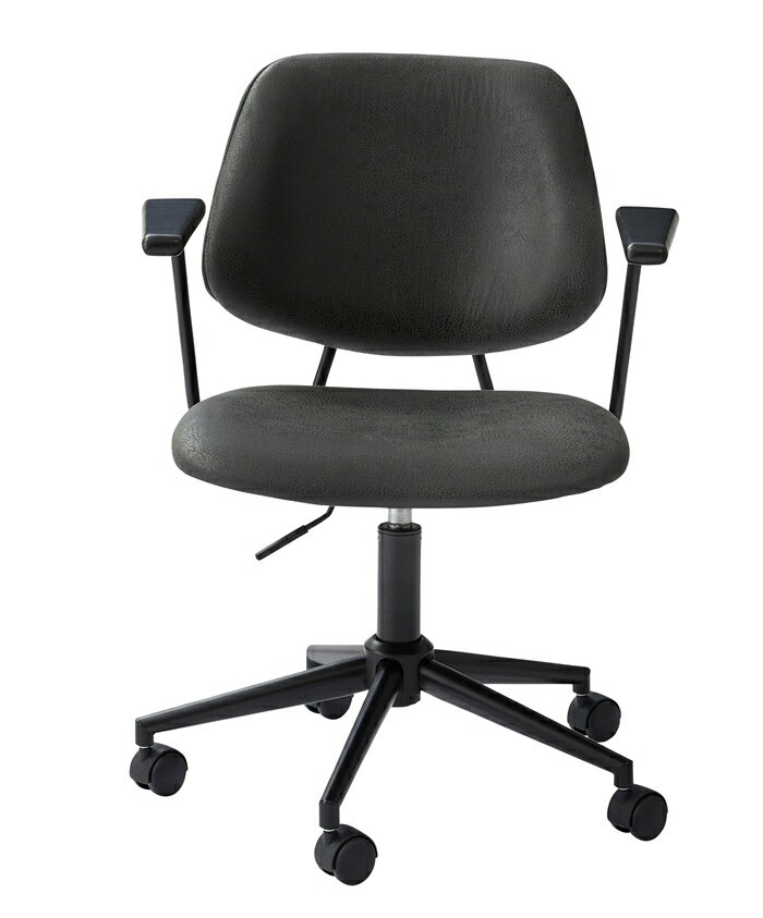 デスクチェア ブラック おしゃれ ワークチェア 肘付き パソコンチェア 椅子 イス 学習椅子 回転式 昇降機能 キャスター付き 在宅勤務 リモートワーク 高級感 オフィスチェア [3]