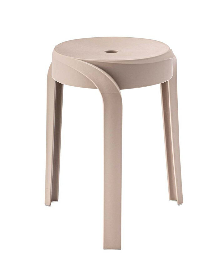 Stools - スツール ベージュ おしゃれ 玄関 腰掛け椅子 ダイニングスツール ダイニングチェア いす スタッキング 積み重ね 丸椅子 円型 キッチンインテリア