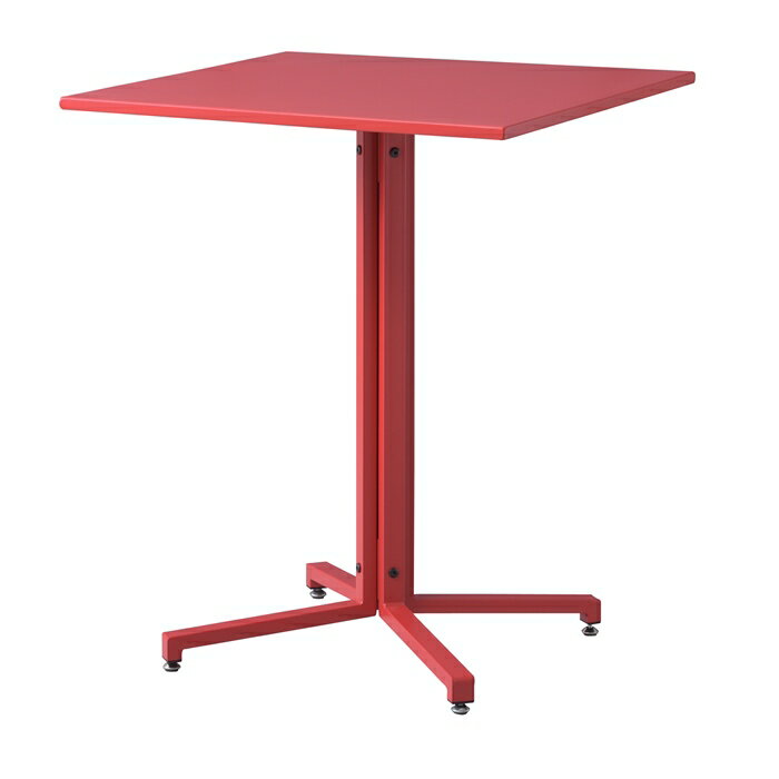 テーブル スクエア レッド ダイニングテーブル 幅60cm 2人掛け おしゃれ 食卓テーブル 2人がけ シンプル カフェ 北欧 ミッドセンチュリー モダン スタイリッシュ 高級感 ワークデスク 在宅勤務 リモートワーク 正方形