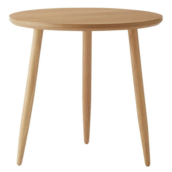 ラウンドテーブル S 木製 天然木 サイドテーブル リビングテーブル カフェテーブル おしゃれ 木目 コンパクト 作業台 ナチュラル [2]