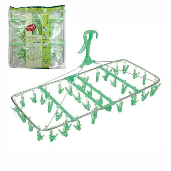 送料無料 アルモアスマート ジャンボハンガー40P グリーン