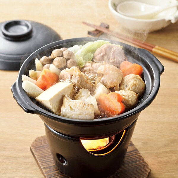 和ごころ懐石 陶器製丸型コンロ(木台付) 卓上鍋 一人鍋 飲食店 懐石料理 料理宴会用 業務用 田舎鍋 宴席 料亭 居酒屋 キッチン用品 お鍋 キッチン おしゃれ commit1-10209387 コミットアンド楽天市場店 サンプル画像3