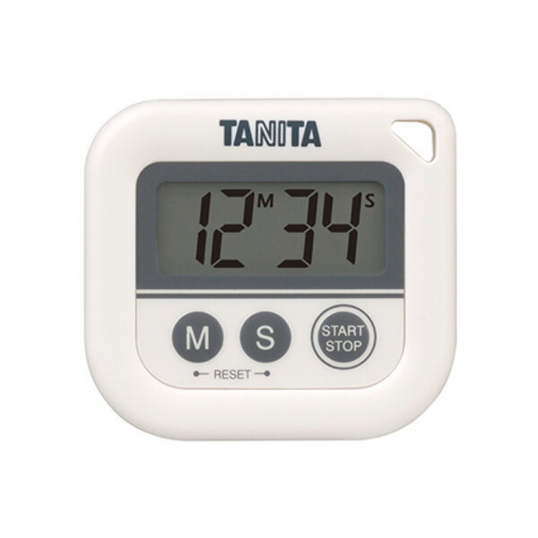 デジタルタイマー 丸洗いタイマー100分計 ホワイト マグネット付き キッチンタイマー 美容室 防水 かわいい おしゃれ