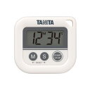 デジタルタイマー 丸洗いタイマー100分計 ホワイト マグネット付き キッチンタイマー 美容室 防水 かわいい おしゃれ