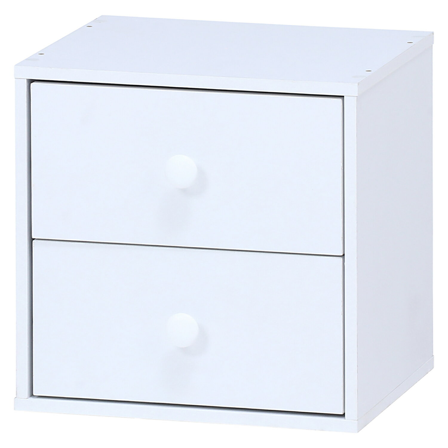 キューブボックス 引出2杯 WH 収納ボックス 棚 収納 リビング おしゃれ スリム 本棚 オフィス収納 コン..