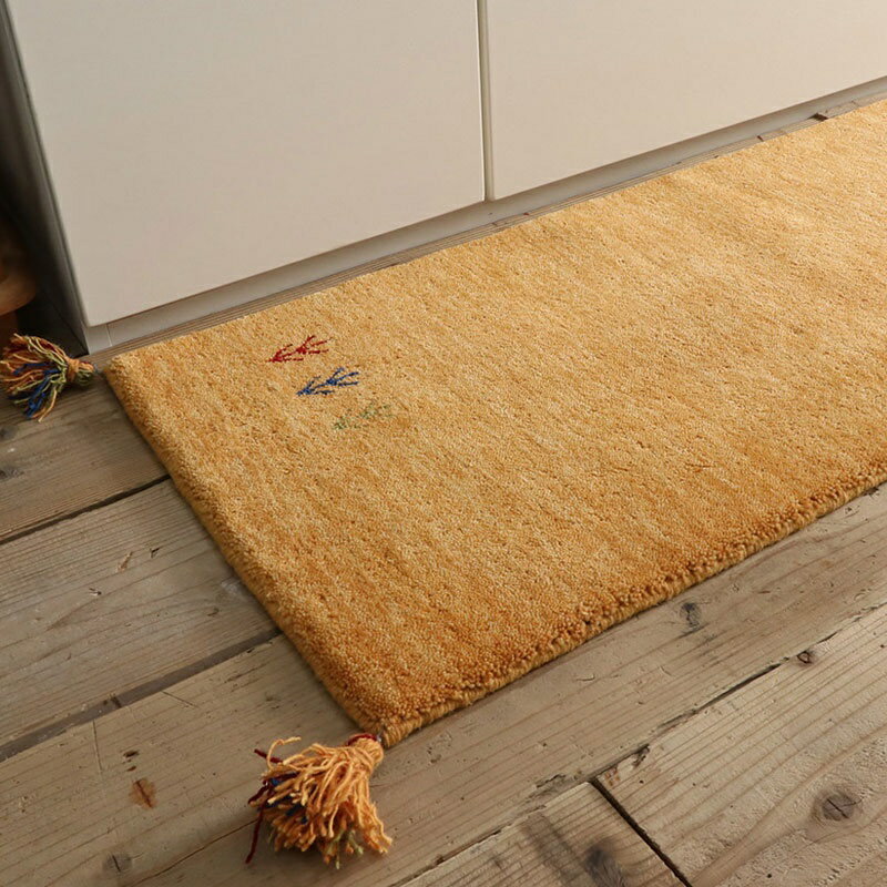 45x120cm シンプルギャッベマット BE