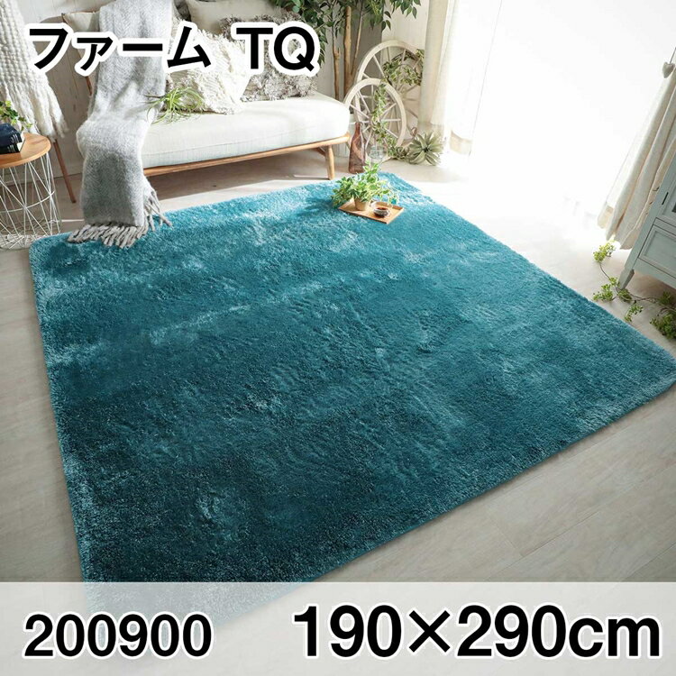 261 cm X 352 cm - ファーム 190x290cm TQ ラグ マット リビングラグ センターラグ すべり止め加工 洗える ウレタン オールシーズン おしゃれ ホットカーペット 床暖房 高級感