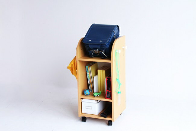 ランドセルラックキャスター付き スリム リビング収納 ランドセル収納 ランドセル 収納 子供部屋 キッズ収納 ランドセル置き ナチュラル 木製 キッズファニチャー 男の子 女の子 シンプル 送料無料 [3]