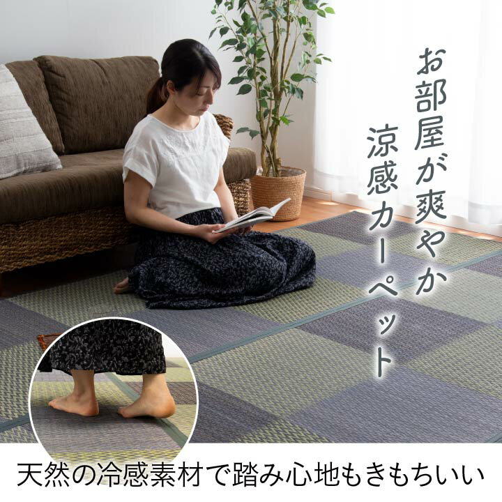 送料無料 い草 上敷き 3畳 花ござ 花茣蓙 い草カーペット カーペット い草 ラグ い草ラグ モダン シンプル 格子柄 市松柄 DXピーア 団地間3畳 （約170×255cm） 裏:不織布 上敷きカーペット イ草 いぐさ い草上敷き ござ 茣蓙 蓙 敷物 おしゃれ 高級感