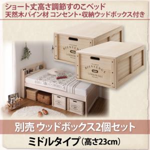 送料無料 アリエンヌ 別売り2体セット ウッドボックス ミドル 23cm ※ベッド無※ ベッド下ボックスケース カラーボックス キューブボックス ボックス収納 500021350