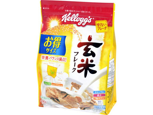 ケロッグ 玄米フレーク 徳用袋 400g x6 *