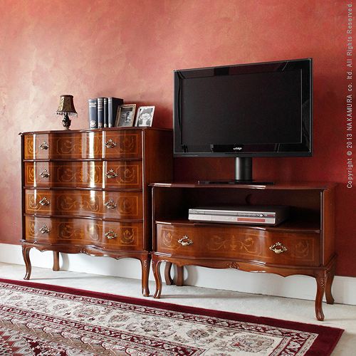 イタリア 家具 ヨーロピアン ヴェローナクラシック 猫脚テレビボード W87cm 猫脚 リビング ヨーロッパ家具 クラシック 輸入家具 アンティーク風 イタリア製 ブラウン おしゃれ 高級感 エレガント 木製 天然木 リモート テレワーク 在宅 [2]