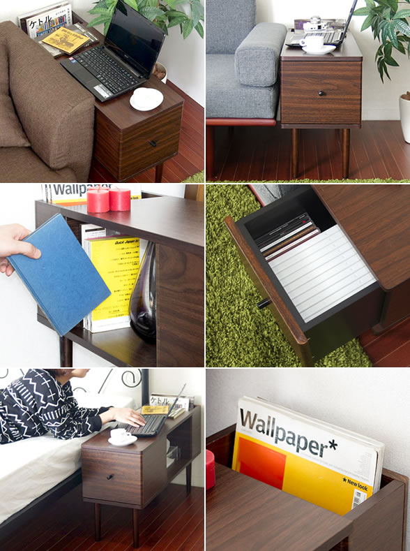 サイドテーブル ナイトテーブル ブックスタンド 引き出し 収納付き 本棚 木製 サブテーブル ミニテーブル ベッドサイドテーブル ソファーサイドテーブル リビング 寝室 玄関 コンパクト シンプル 北欧 インテリア おしゃれ かわいい 一人暮らし 送料無料 [2]