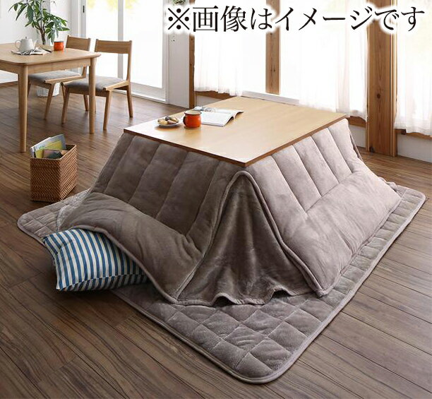 マイクロファイバーフランネル防ダニ省スペースこたつ掛け・敷き布団2点セット すっきりタイプ 4尺長方形(80×120cm)天板対応 送料無料