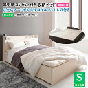 収納ベッド シングル スタンダードボンネルコイルマットレス付き【組立設置付 床板仕様】 日本製 収納付きベッド 収納ベッド 引出し コンセント付き シングルベッド マットレス付き (Fleder フレーダー) 送料無料(3)
