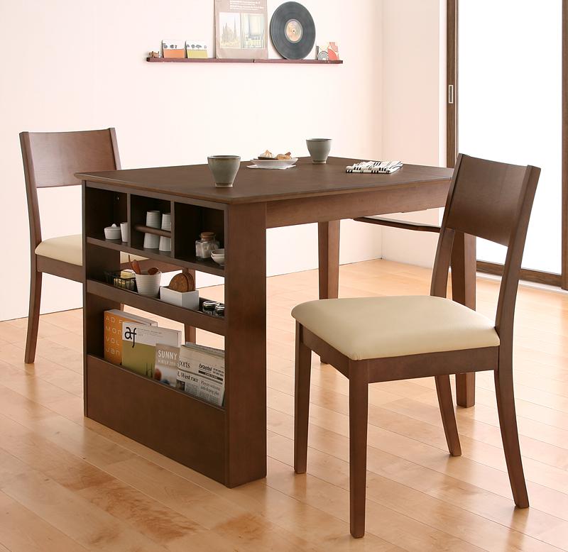 ダイニング 3点セット(テーブル+チェア2脚) W100-135 食卓セット テーブルチェアセット ダイニングテーブルセット ダイニングセット 100cmから伸びる コンパクトエクステンションダイニング (popon ポポン) 送料無料