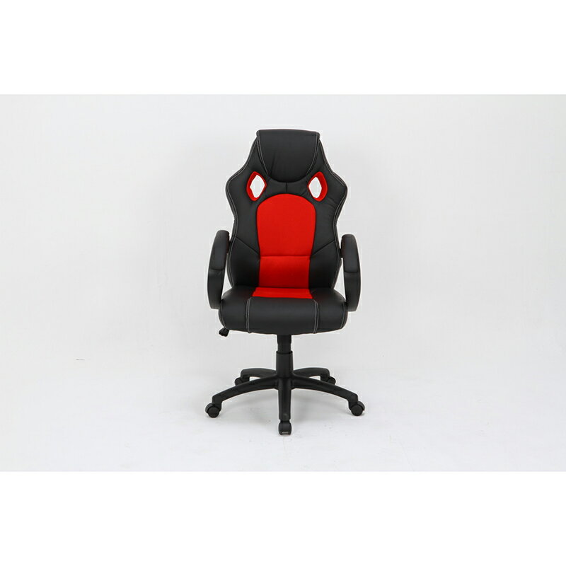送料無料 レーシングチェアー ハイバック パソコンチェアー いす 椅子 オフィスチェアー ワークチェア 事務椅子 デスクチェア ワークチェア OAチェア シンプル モダン おしゃれ レッド [2]