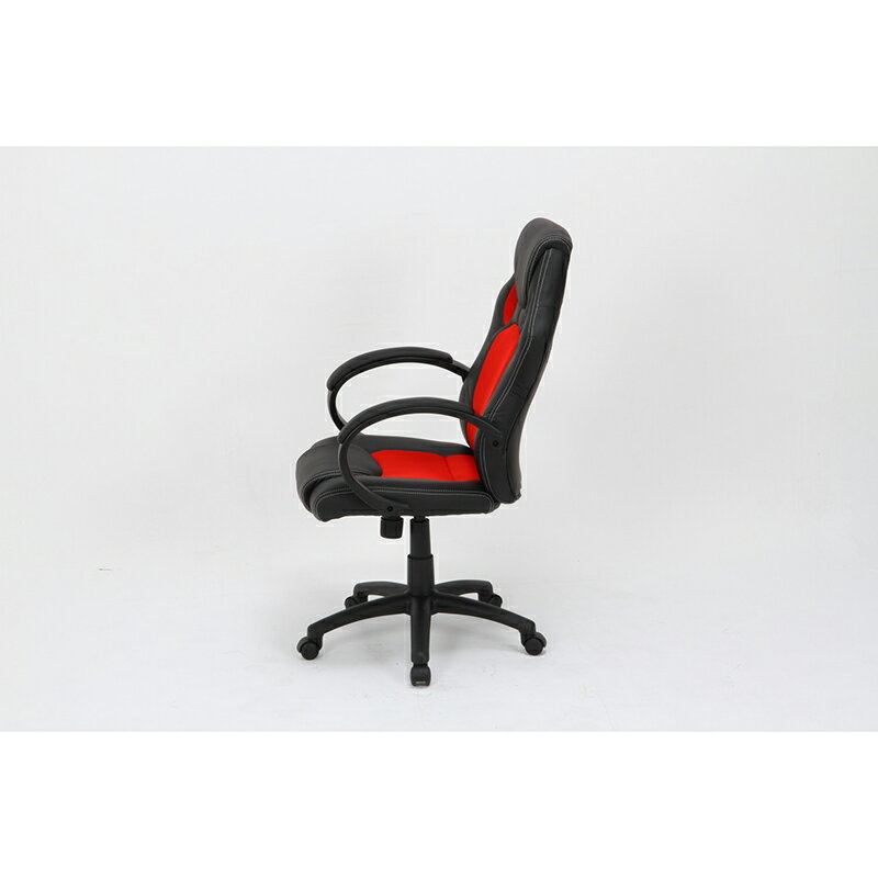 送料無料 レーシングチェアー ハイバック パソコンチェアー いす 椅子 オフィスチェアー ワークチェア 事務椅子 デスクチェア ワークチェア OAチェア シンプル モダン おしゃれ レッド [3]