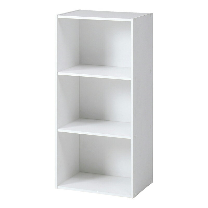 送料無料 2個入り カラーボックス3段 ホワイト オープンラック マルチラック 本棚 CDラック DVDラック CD収納 DVD収納 コミック収納 木製スリム ...