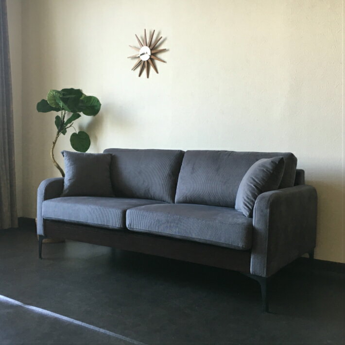 3人掛けソファー 三人掛けソファ ソファ 3Pソファ コーデュロイ ファブリック 北欧 クラシック 西海岸 ブルックリンスタイル アメリカンレトロ おしゃれ レックス モダン ラグジュアリー ブラウン グレー