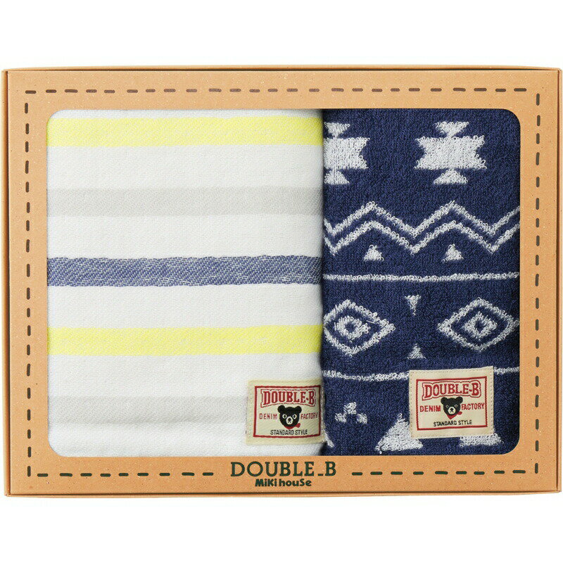 【まとめ買い10セット】フェイスタオル&ハンドタオル 日本製 ミキハウス ダブルビー 今治マーク 国産 シンプル 日用品 ファブリック 贈り物 ギフト プレゼント 贈答品 お中元 引っ越し祝い お歳暮 結婚祝い お返し 新築祝い 記念品 出産祝い