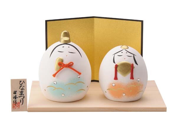 ★ひな祭り★「置物とインテリア」雛人形 【露芝文 卵雛スワロフスキー】