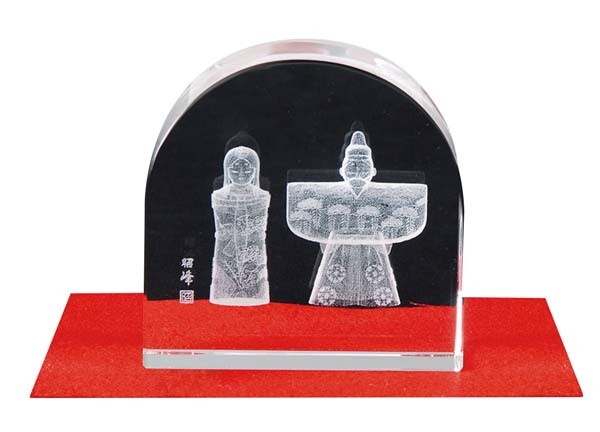 ★ひな祭り★「置物とインテリア」雛人形 【立雛 クリスタル】