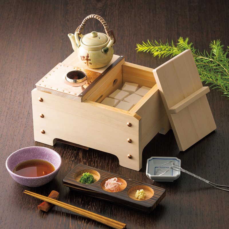 檜・角型湯豆腐セット(1人用)